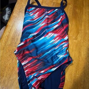 Speedo Multicolor Striped Swimsuit